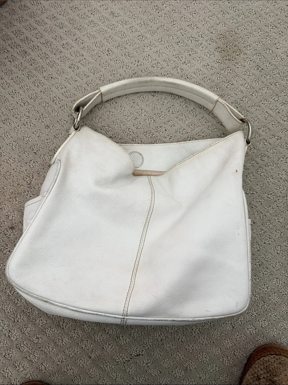 Tod's Elegant White Shoulder Bag Bag Needs A Good Cleaning - Picture 3 of 3